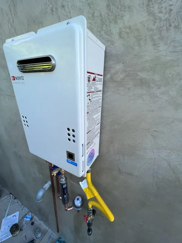 Tankless water heater installation for Meadows of North Lewisburg homes