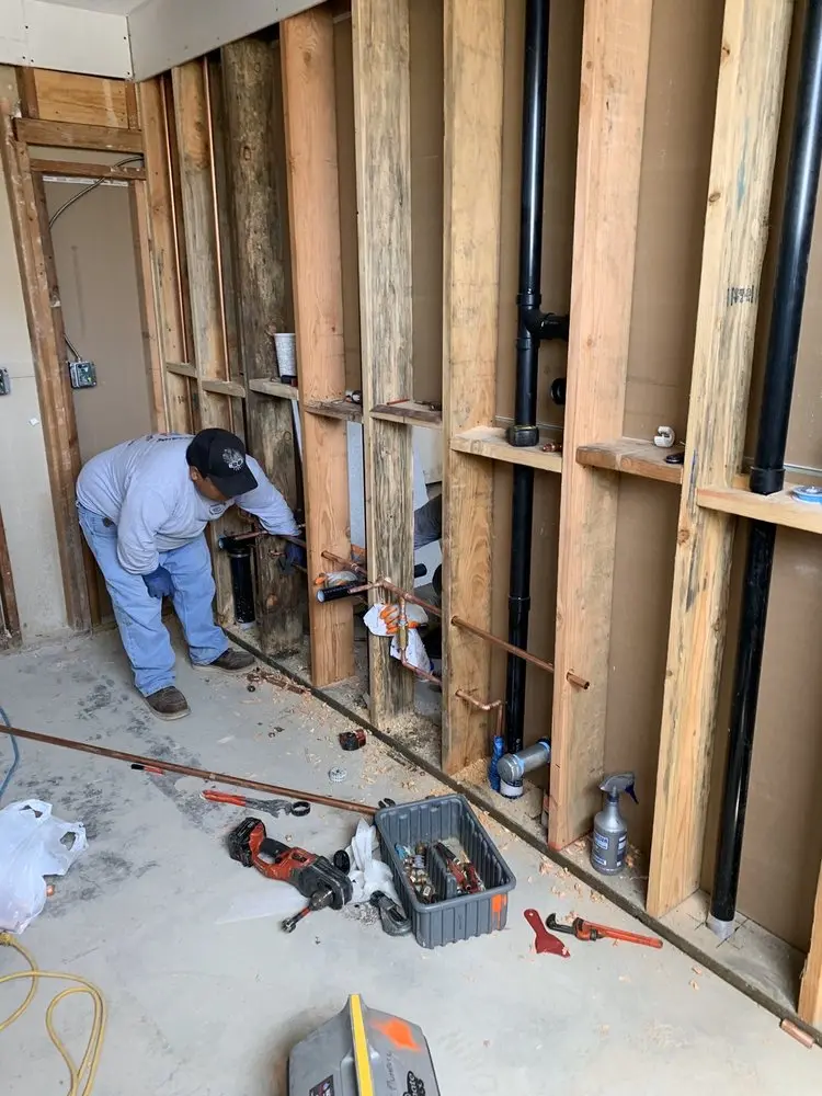 Commercial rough-in plumbing for Water Heater Replacement in Meadows of North Lewisburg